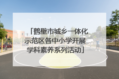 鹤壁市城乡一体化示范区各中小学开展学科素养系列活动