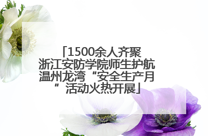 1500余人齐聚 浙江安防学院师生护航温州龙湾“安全生产月”活动火热开展