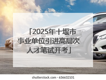 2025年十堰市事业单位引进高层次人才笔试开考