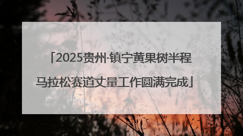 2025贵州·镇宁黄果树半程马拉松赛道丈量工作圆满完成